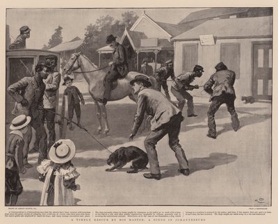 Un sauvetage opportun par son maître, une scène à Johannesburg - Gordon Frederick Browne